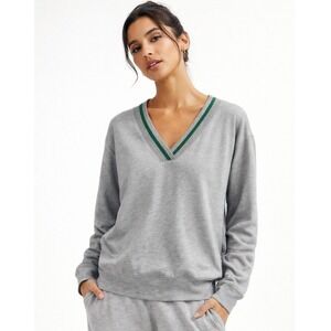 Nine Britton Ellanor French Terry Sweatshirt Women Size S Grey NWT